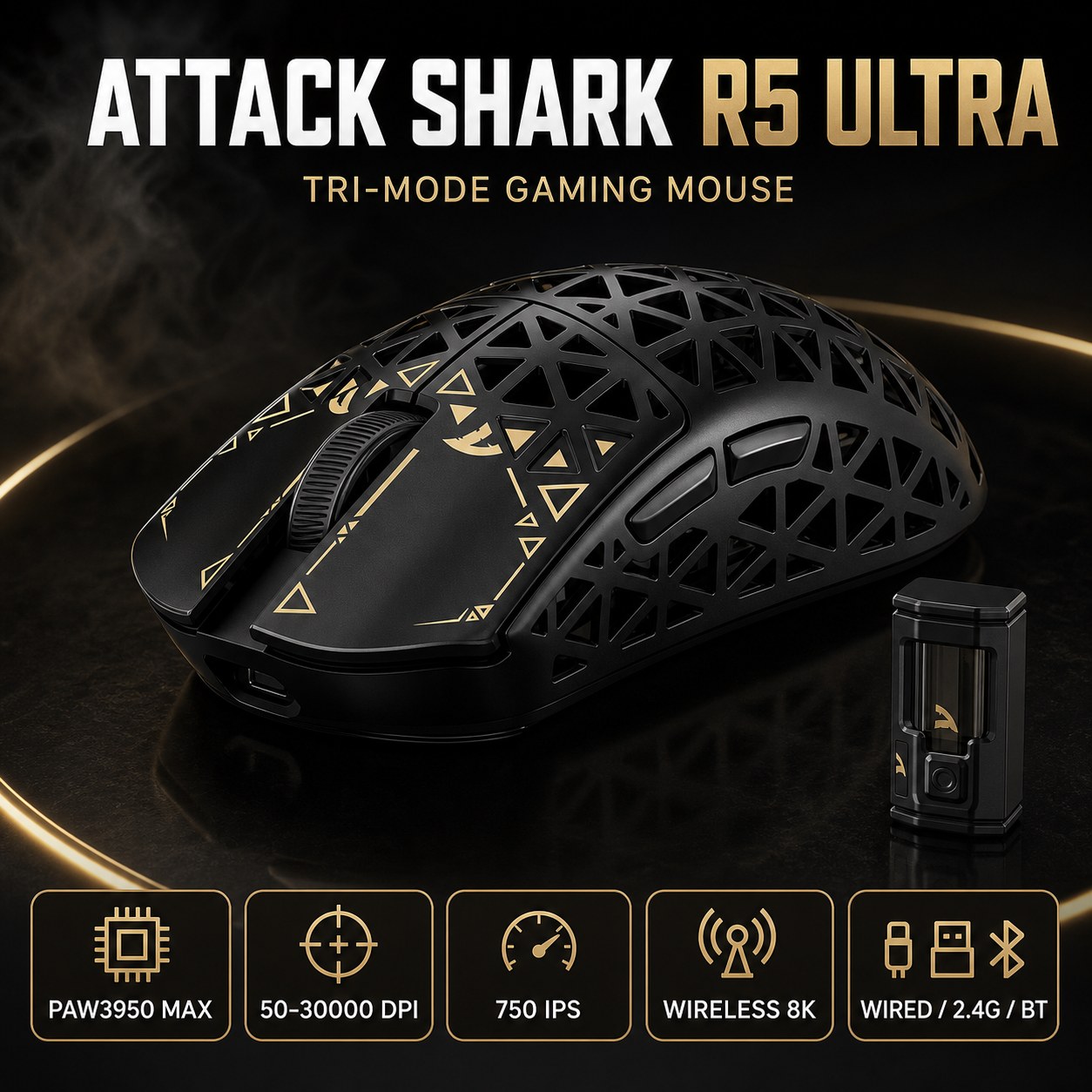 ATTACK SHARK R5 Ultra Gaming M - Logitech Mouse G Pro X Superlight recension och pris