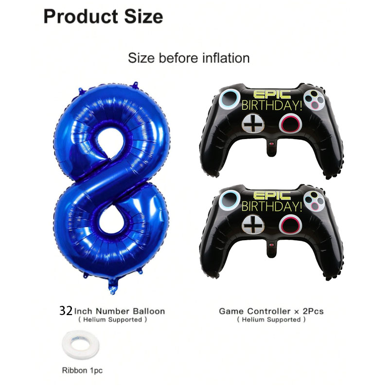 3pcs Video Game Party Supplies - Gaming Accessories For Room recension och pris