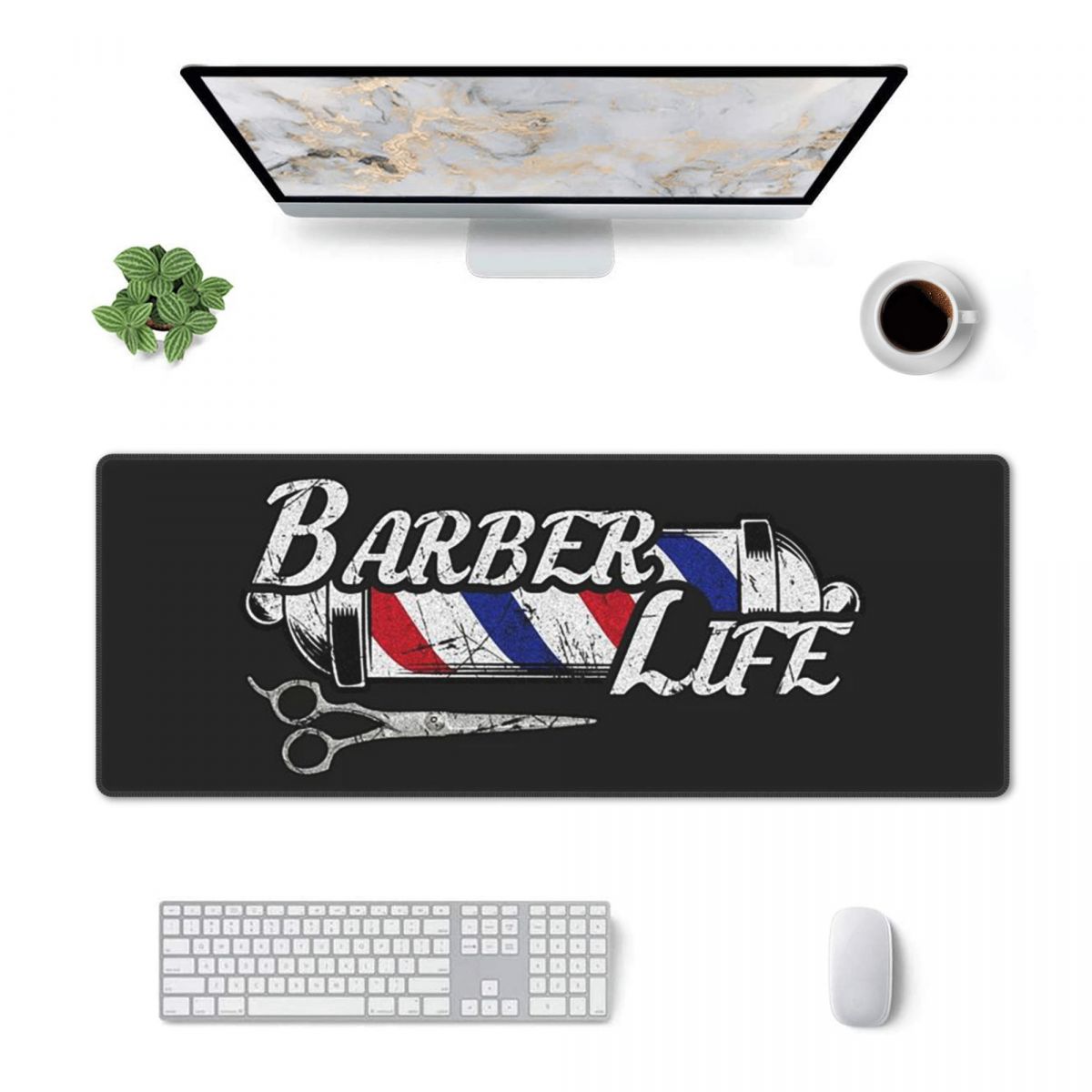Large Mouse Pad Barber Shop Si - Gaming Accessories Shop recension och pris
