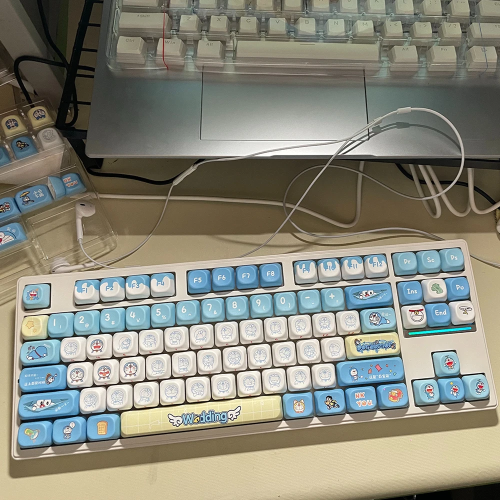Original Doraemon Keycaps 120  - Gaming Accessories Aesthetic recension och pris