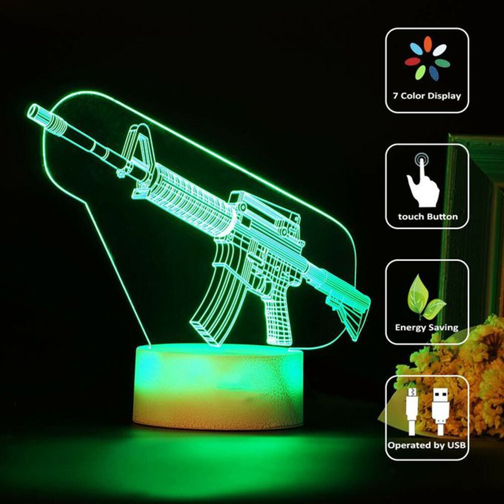 Game Rifle 3d Led Night Light  - Accessories For Your Gaming Room recension och pris