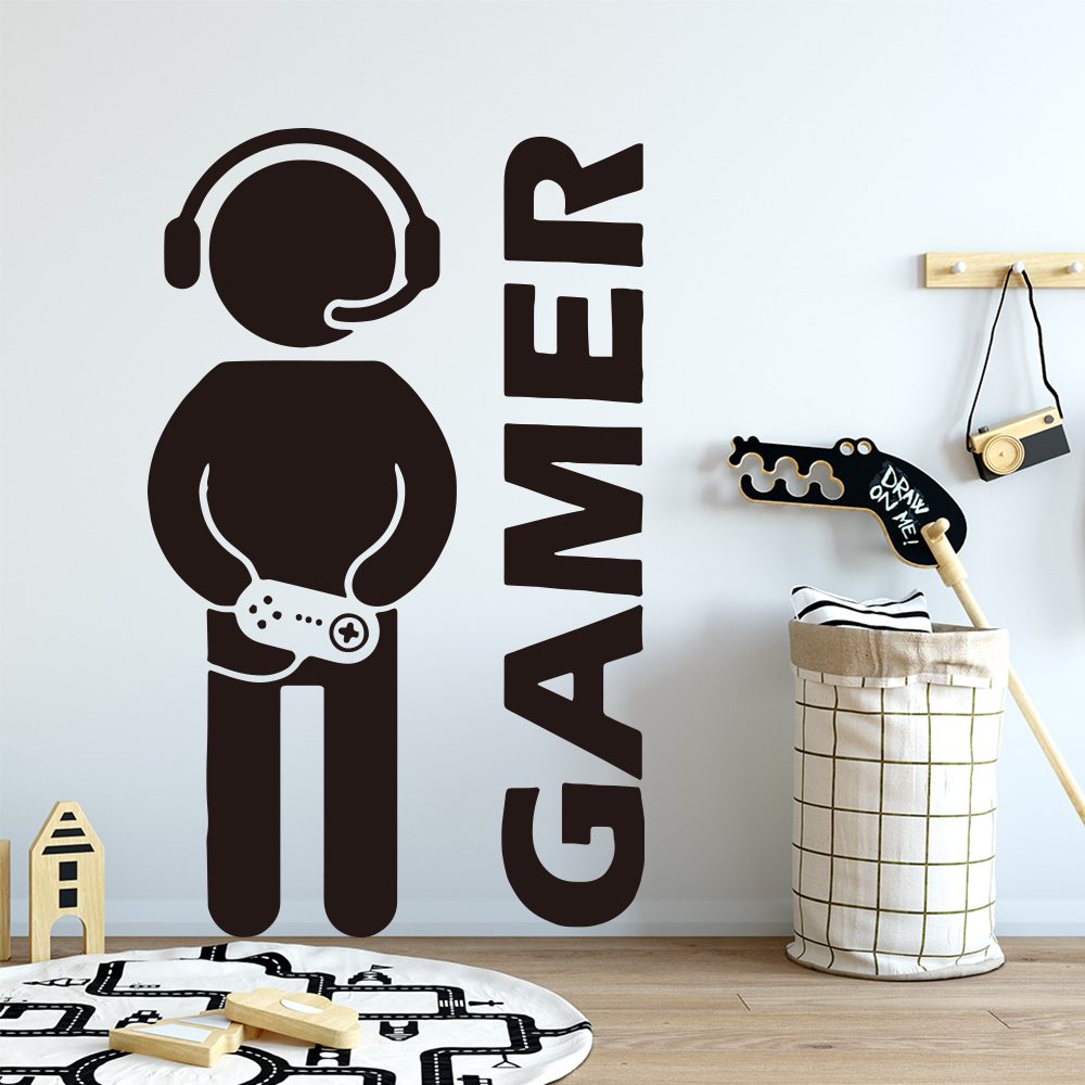 1pc Gamer Wall Art Decal For K - Gaming Accessories For Room recension och pris
